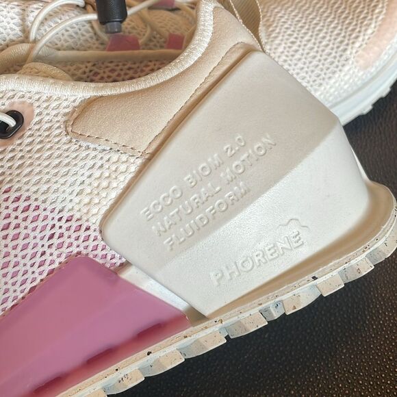 Ecco Biom 2.0 Phorene cream/ pink sneakers size 10-10.5 - Picture 6 of 8